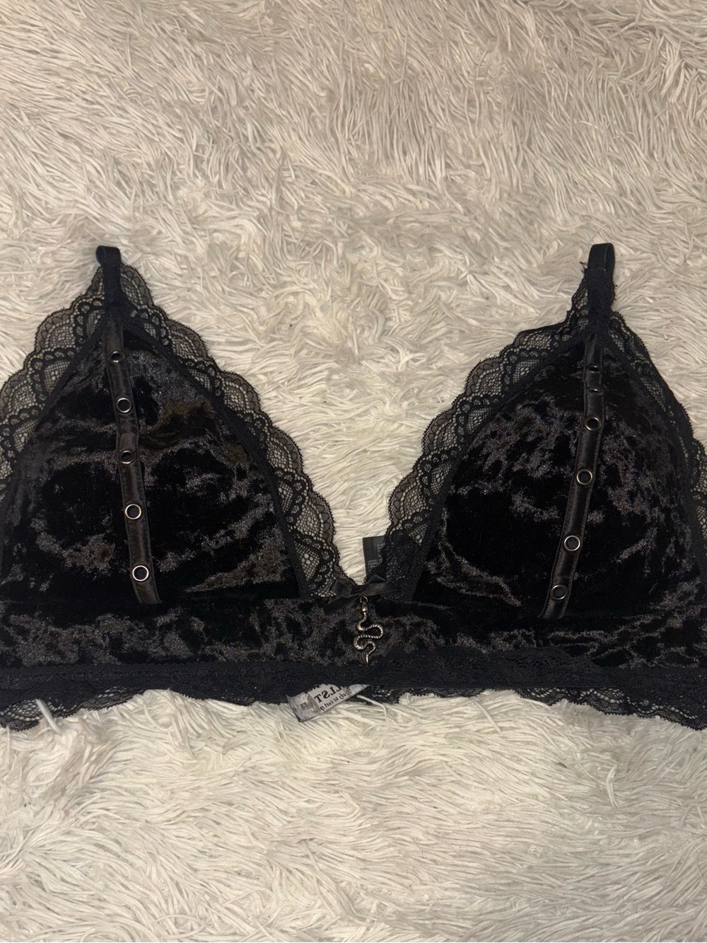 Killstar Black Velvet Bralette - TOP ONLY 🐍🖤